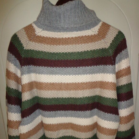 NWT Krimson Klover Jill Sweater L Turtleneck Stripes Merino Wool/Alpaca - Picture 10 of 16
